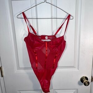 Elegant Red Women's Bodysuit